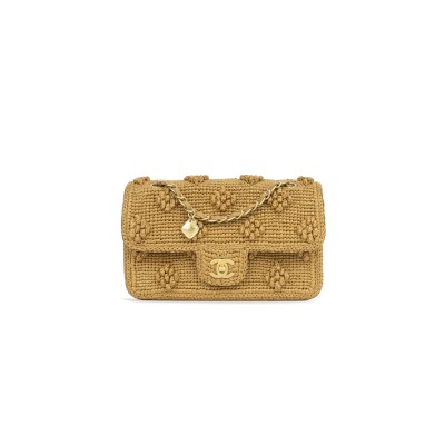 CHANEL SEASONAL RAFFIA FLAP AS4529 (22.5*13.5*7cm)